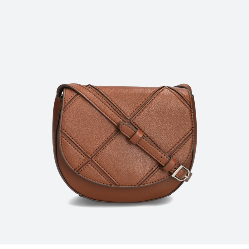 NWT- DRAPER JAMES, Mia Saddle Crossbody, brown